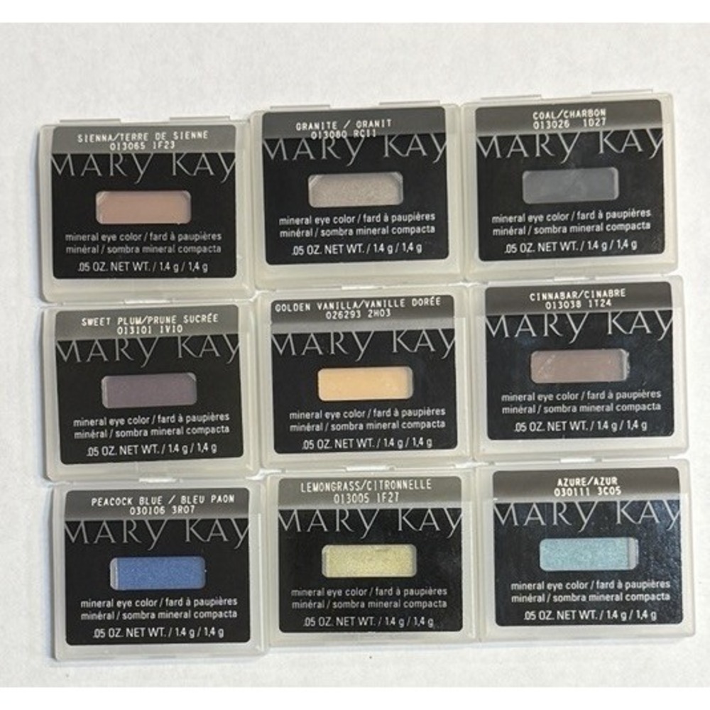 Lot of 9 Mary Kay‎ Mineral Eye Color Eye Shadow .05 oz Brand New DISCONTINUED